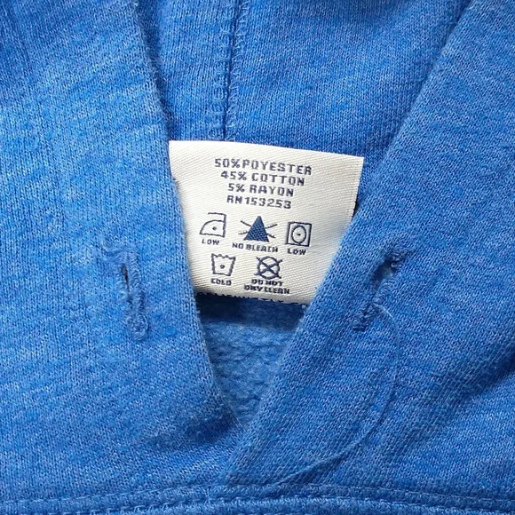 Kansas Jayhawks Blue Hooded Sweatshirt - University Logo Pullover - Picture 8 of 8